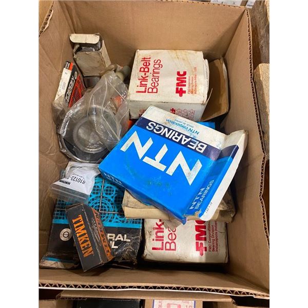 BOX LOT OF ASSORTED BEARINGS