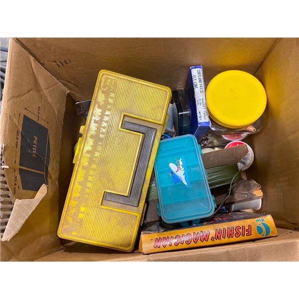 BOX LOT OF FISHING GEAR