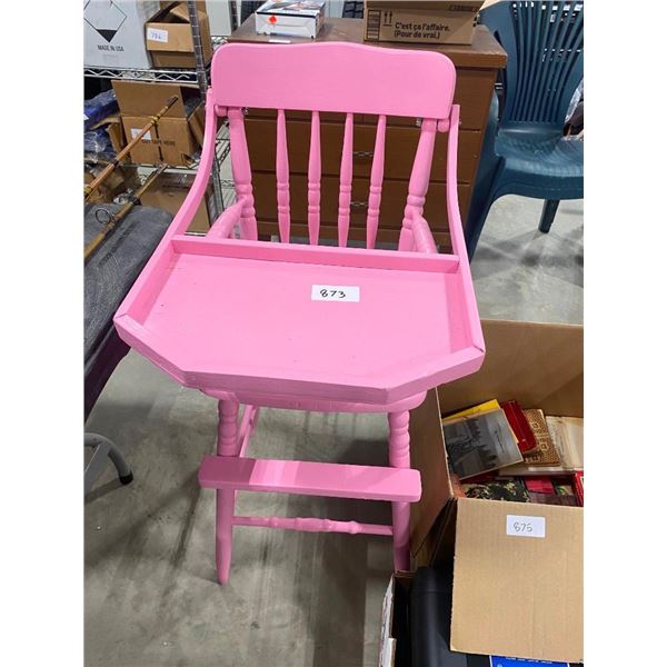 WOODEN HIGH CHAIR