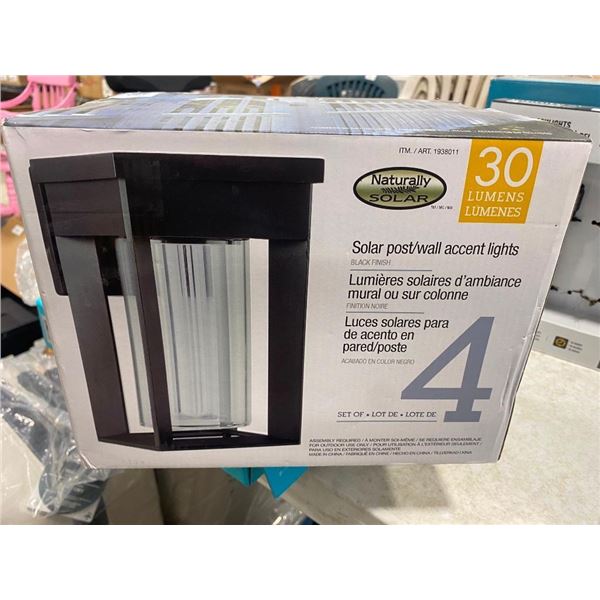 4 SOLAR POST ACCENT LIGHTS