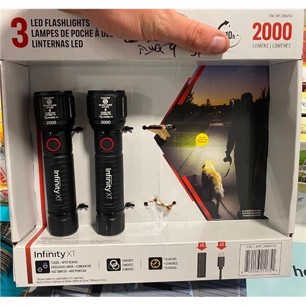2 LED FLASHLIGHTS