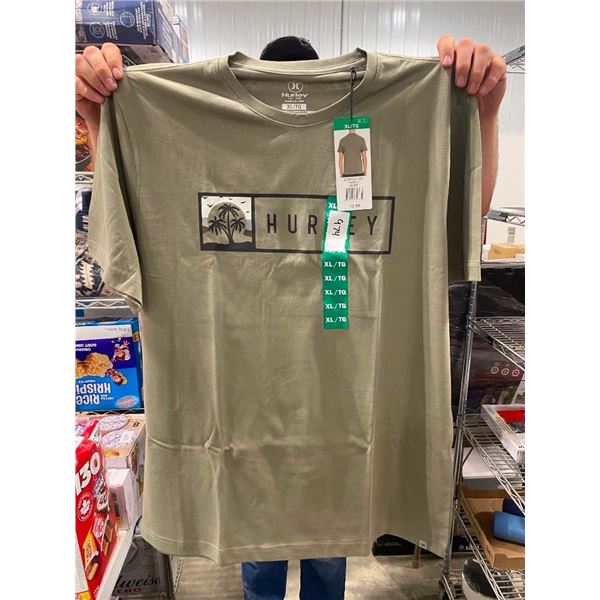 SIZE XL MENS LIGHT GREEN HURLEY T-SHIRT