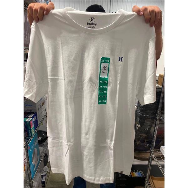 SIZE XL MENS WHITE HURLEY T-SHIRT