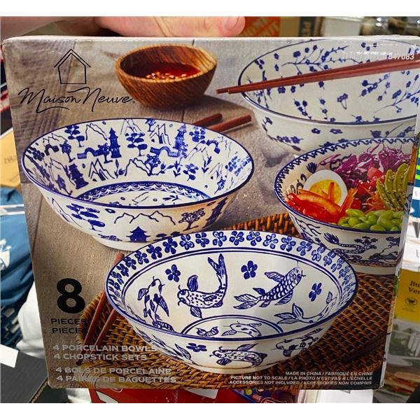 4PC BOWL AND CHOPSTICK SET