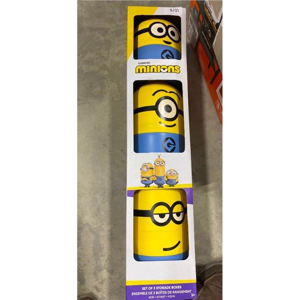 3 MINION STORAGE CONTAINERS