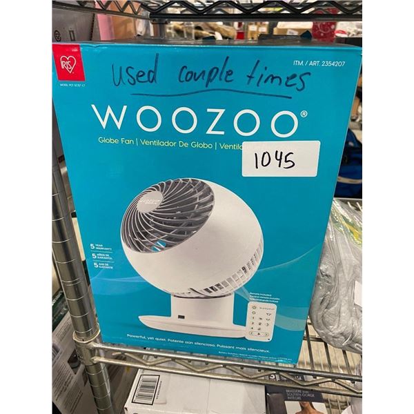WOOZOO GLOBE FAN - USED A FEW TIMES