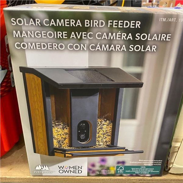 SOLAR CAMERA BIRD FEEDER