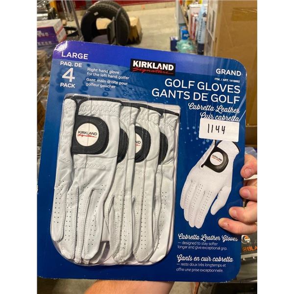PACK OF 4 OF SIZE L RIGHT HAND GOLF GLOVES