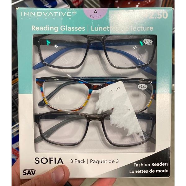 3 PACK OF READING GLASSES