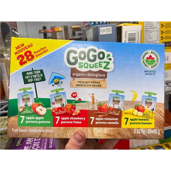 28 GOGO SQUEEZE SNACKS