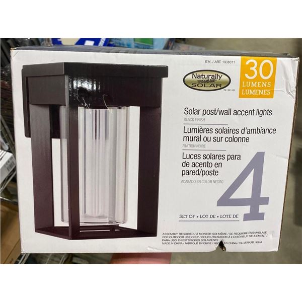 4 SOLAR POST ACCENT LIGHTS