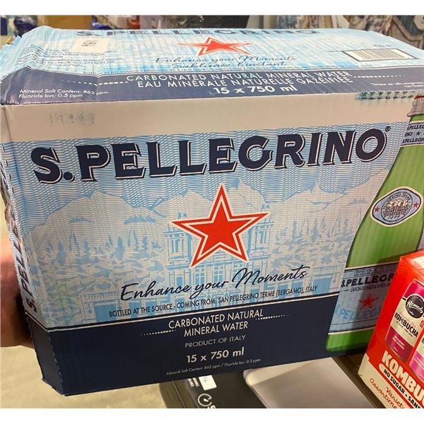 15 BOTTLES OF CARBONATED MINERAL WATER