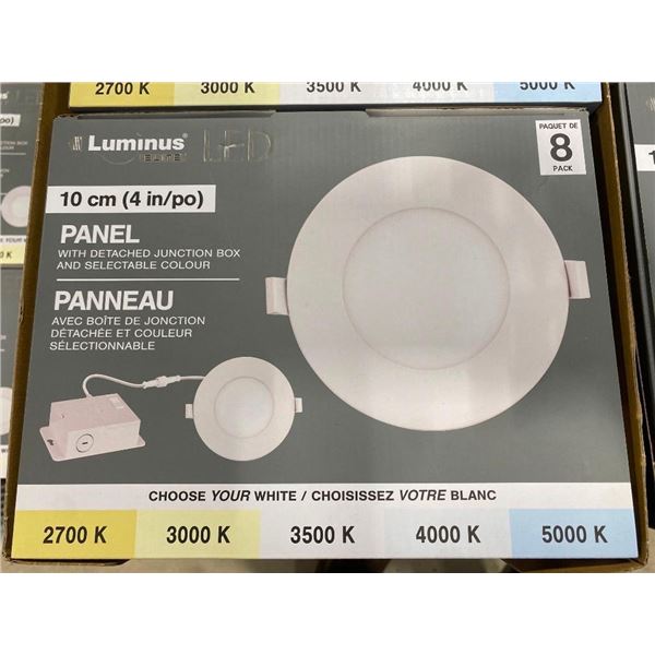 8 PACK OF LED POT LIGHTS WITH DETACHED JUNCTION BOX