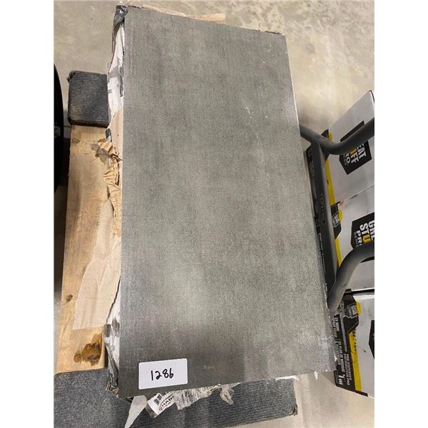 APPROX. 24 OF 12X24IN PORCELAIN FLOOR TILES - SOME ARE CRACKED