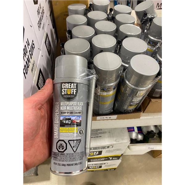 15 CANS OF MULTI-PURPOSE BLACK SPRAY FOAM