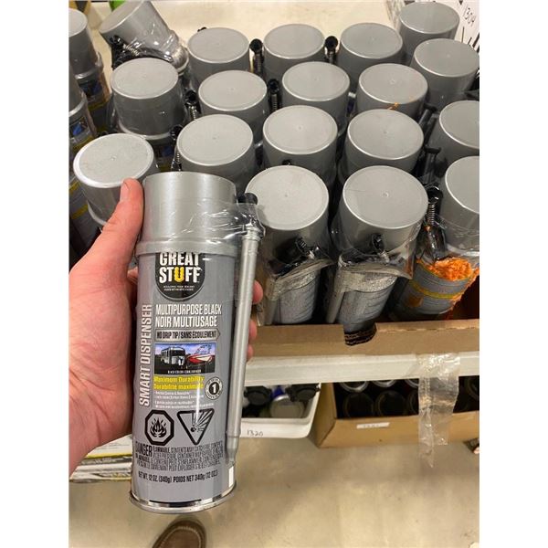 APROX. 20 CANS OF MULTI-PURPOSE BLACK SPRAY FOAM