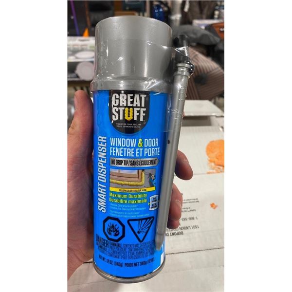 12 CANS OF WINDOW AND DOOR SPRAY FOAM