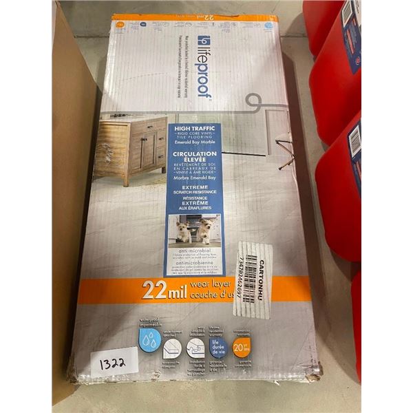 1 BOX OF 24X12IN VINYL TILE FLOORING - SOME CORNERS MAY BE CRACKED