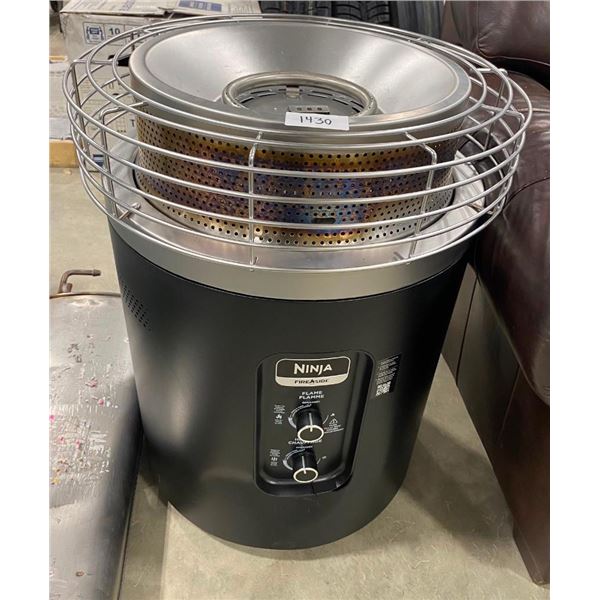 NINJA OUTDOOR PROPANE FIREPLACE - HAS SMALL DENT BELOW GAUGES - NOT AFFECTING ANYTHING