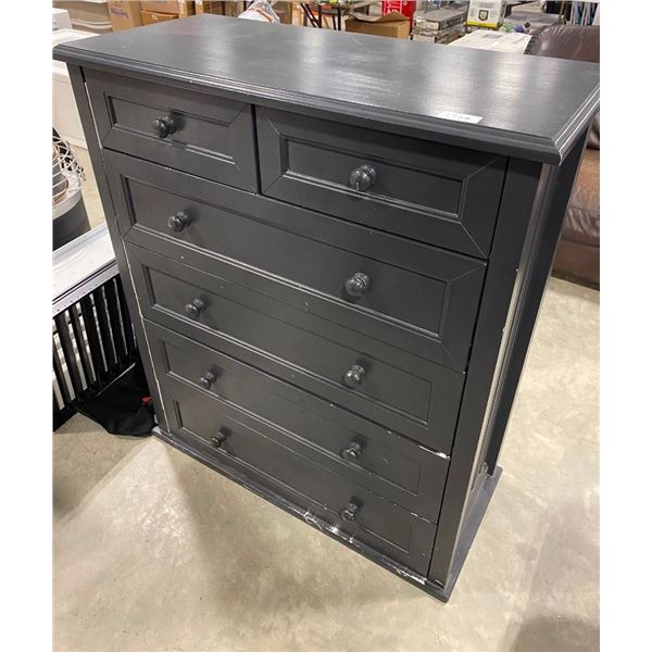 42IN WOODEN DRESSER - HAS 3 LEGS AND MISSING ONE