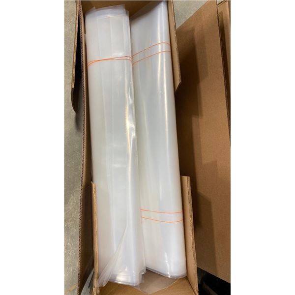 BOX OF LARGE PLASTIC SHEETS - UNSURE OF SIZE