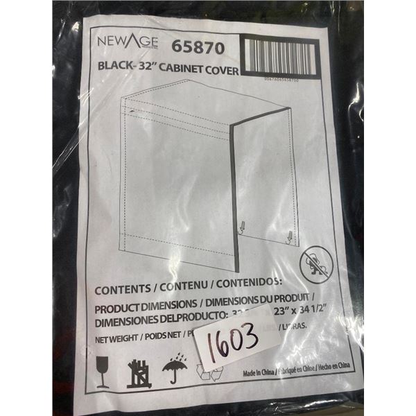 BLACK 32IN CABINET COVER