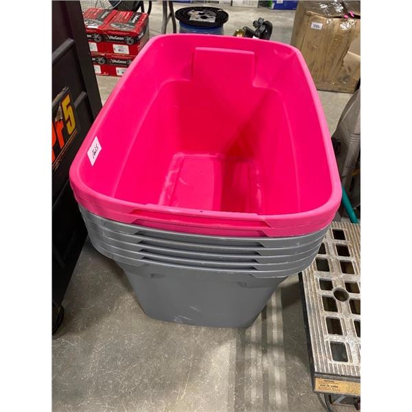7 PLASTIC TOTES