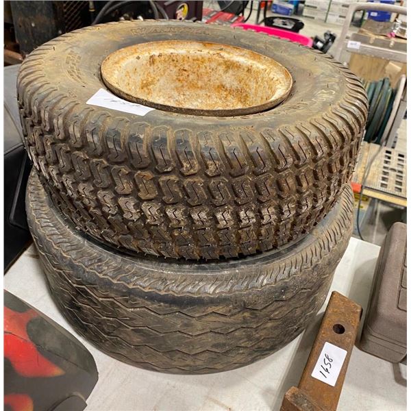 TWO LAWN MOWER TIRES