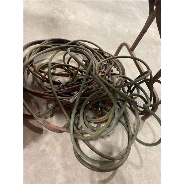ASSORTED TORCH HOSES WITH GAUGES - USED