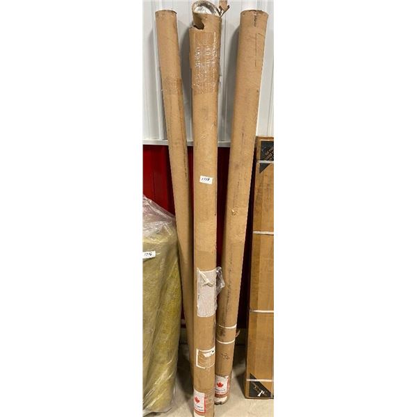 3 ROLLS OF ASSORTED HARD PLASTIC TUBES - UNSURE WHAT FOR