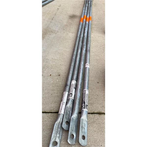 4 OF 84IN METALTECH STAGING GUARD RAILS