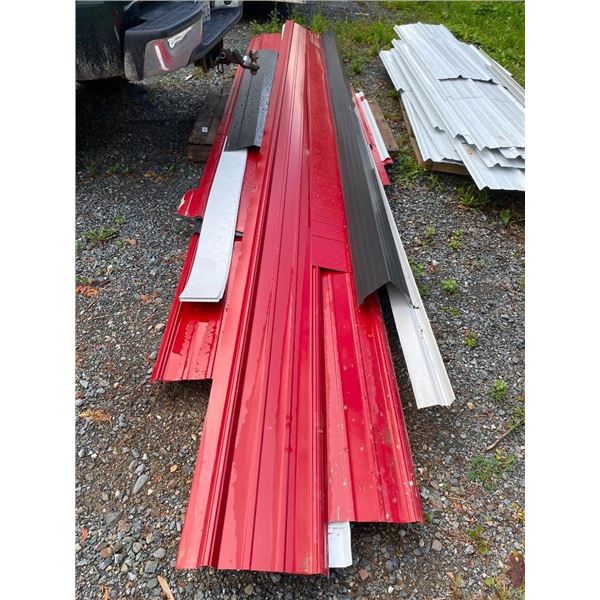 ASSORTED PCS OF STEEL ROOFING AND CAPPING