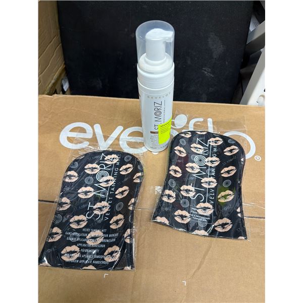 Velvet tanning, mitts and tanning mousse, medium