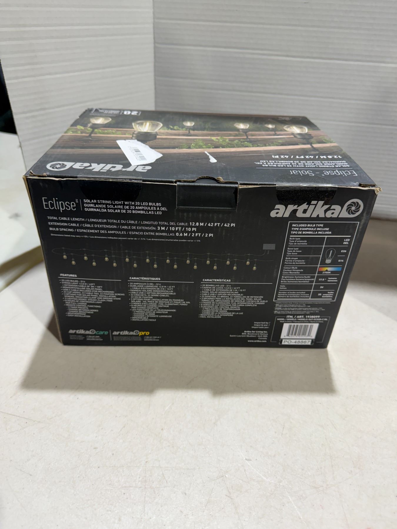 ARTIKA eclipse – solar string lights with 20 LED bulbs