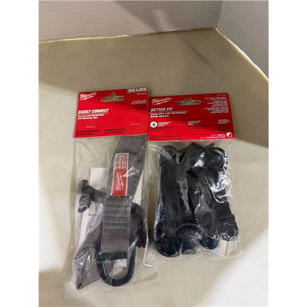 Milwaukee D ring, web attachment, and safety helmet chinstrap