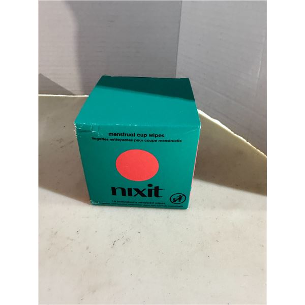 NIXIT 15 individual individually wrapped menstrual cup wipes