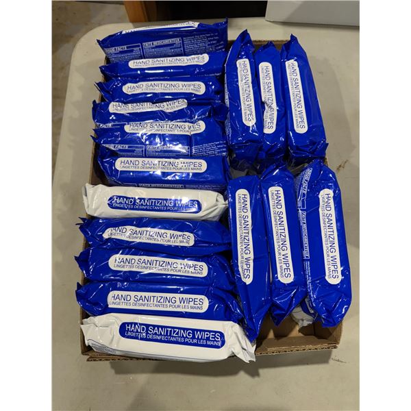 Hand sanitizing wipes
