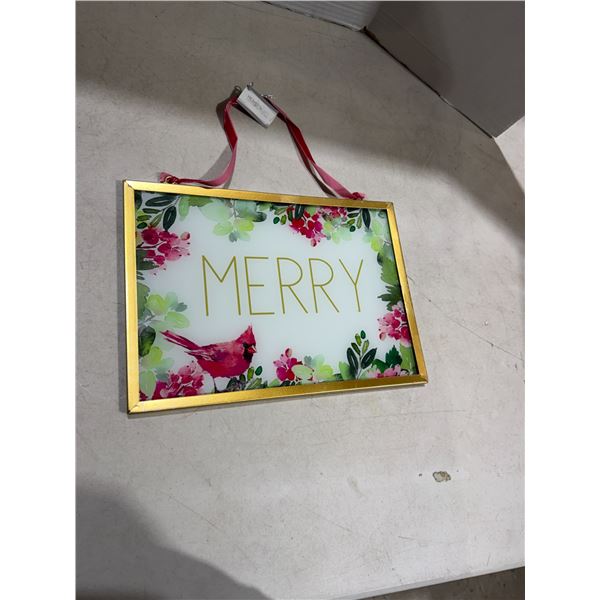MERRY sign