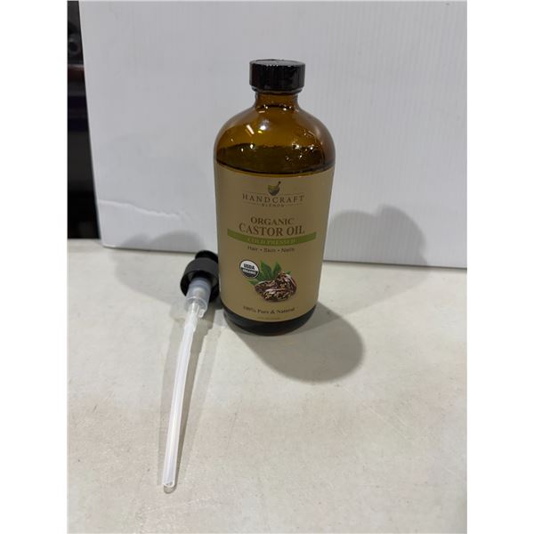 Handcraft blends, organic Castro oil cold pressed Full to line of label