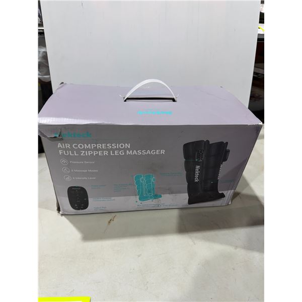 Air compression full zipper leg massage massager