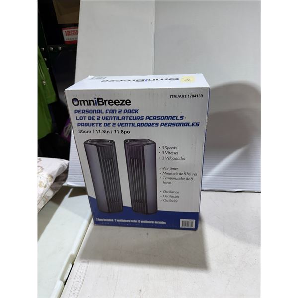 Omni breeze Personal fan 2 pak