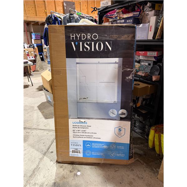 Bathtub shower door 60" x 58" x 5/16 inch