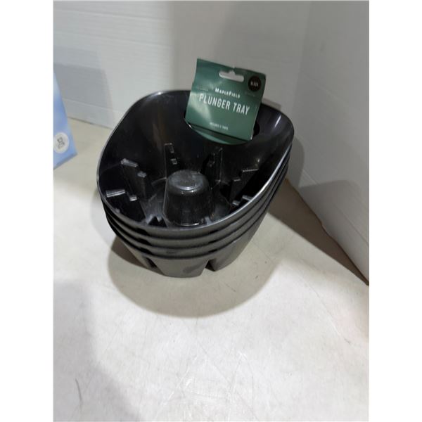 4 new plunger trays