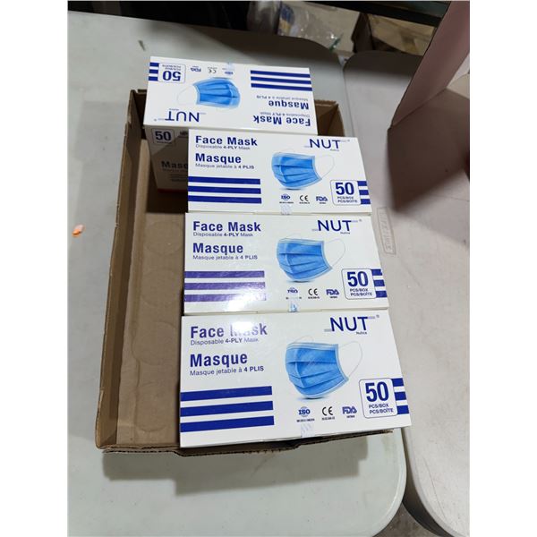 New disposable four ply facemasks