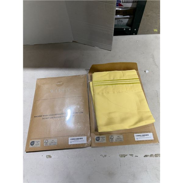 Queen pillowcases two per pack yellow