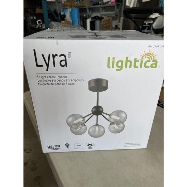 LIGHTICA LYRA 5-LIGHT GLASS PENDANT