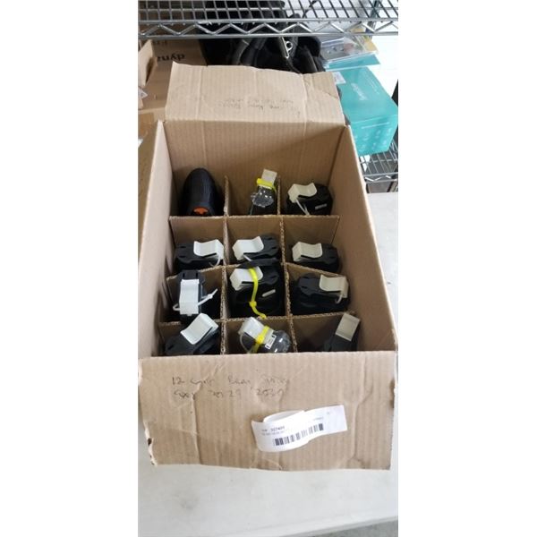 12 AS NEW BOTTLES OF BEARE SPRAY, SOME WITH HOLSTER