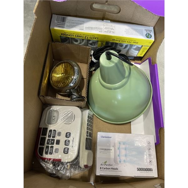 NEW ENERGY SAVING BULBS, PHONE SYSTEM, HANGING LIGHT, VINTAGE CHROME AUTOMOTIVE LIGHT