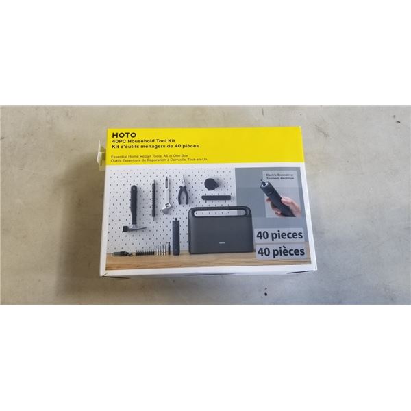 NEW HOTO 4PC HOUSEHOLD TOOL KIT. RETAIL $49.99