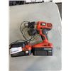 Image 1 : BLACK AND DECKER 18V DRILL WITH 2 BATTERIES AND CHARGER, WORKING